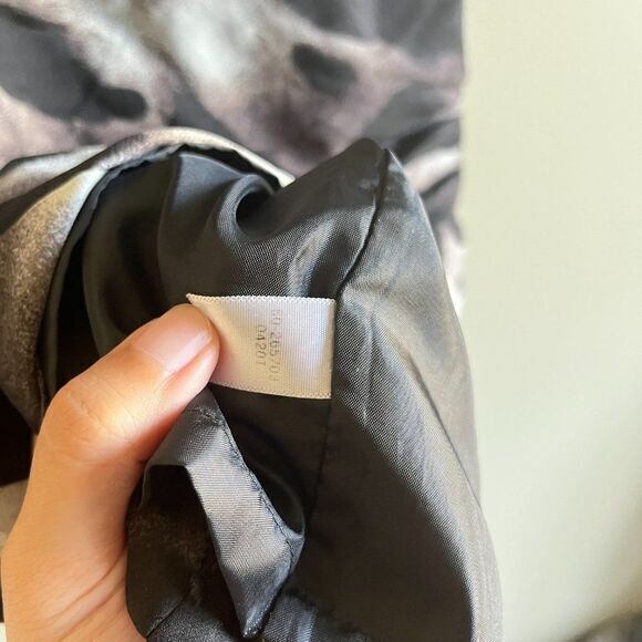 Ann Taylor Spotted Cheetah Print Ruched Draped Sheath Dress Size 6 Black Lined - Picture 6 of 9